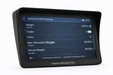 9' vrachtwagen navigatie