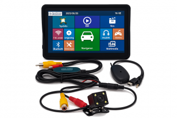 7 inch gps met draadloos achteruitrijcamera set