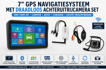 7 inch gps met draadlpze achteruitrijcamera drk