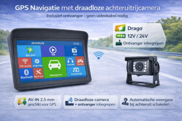 7 inch gps navigatie met draadloos achteruitrijcamera  set wwwdrktehbe