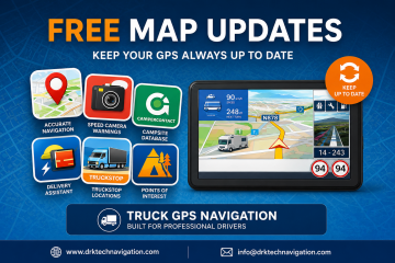 Truck gps navigation drk free map uodates